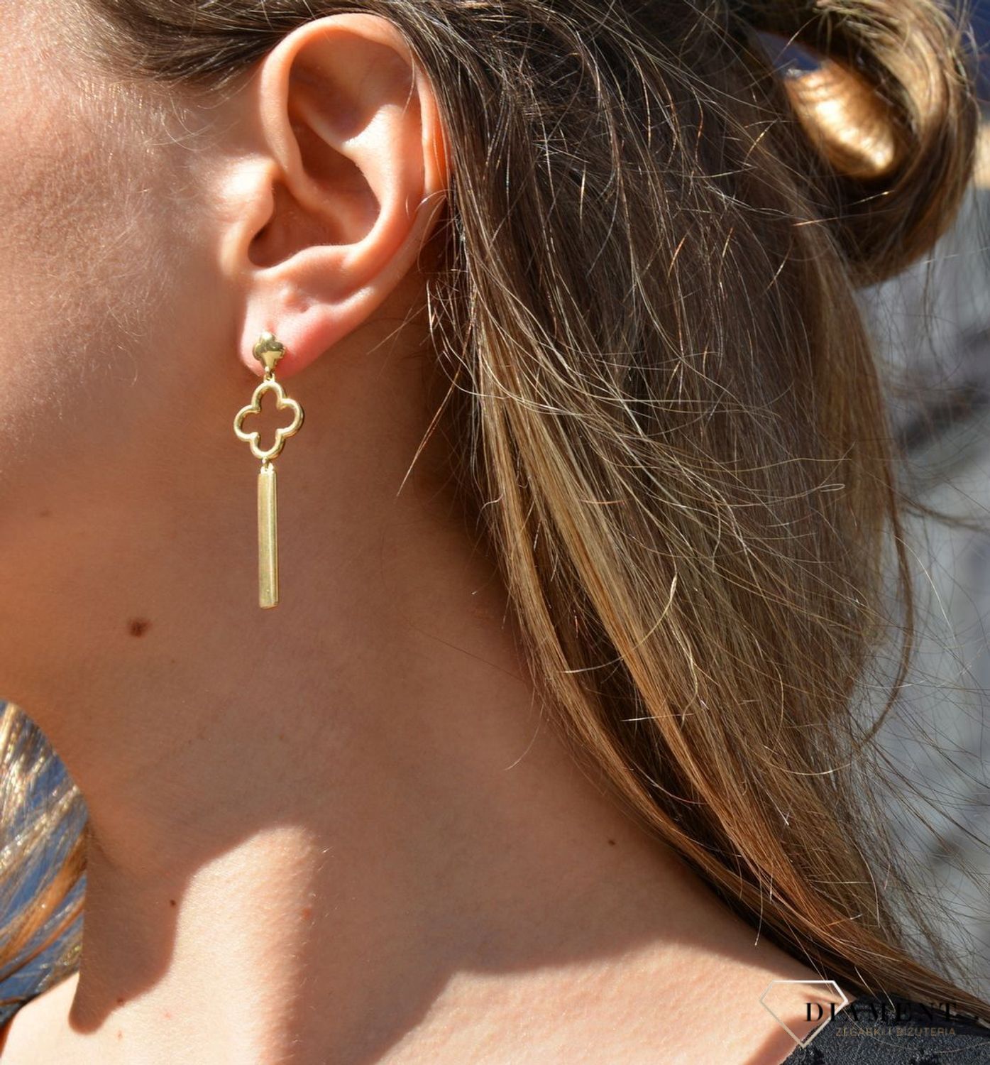 Kolczyki srebrne wiszące z koniczyną DZK361MRCZ z kolekcji MAROCCO.jpg